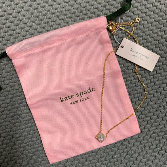 🌟Kate Spade Glitter Square Necklace🌟 - Picture 4 of 4